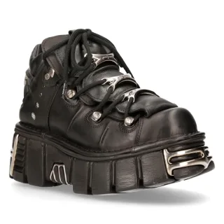 New Rock Schwarze Gothic-Stiefeletten-106-S1