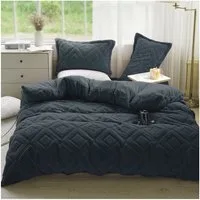 KEAYOO Bettwäsche TF, Polyester, 2 teilig, Flauschig warmes Teddy Plüsch warm für Winter