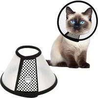 Ledander Schutzkragen Halskrause Katze, Leichter Kunststoff Elisabethanischer Kragen