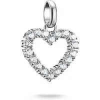 THOMAS SABO Charm Herz Charm Herz - Connect, mit Rubin (synth), Zirkonia (synth)