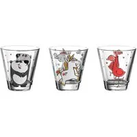 LEONARDO Kinderbecher Bambini Kinderbecher 215 ml 3er Set, 3-tlg., Glas
