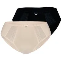 Sassa Slip Lovely Secret (2er Pack) normale Taillenhöhe, klassische Passform, elegante Spitzendetails