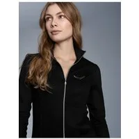 Trigema Sweatjacke TRIGEMA Jacke mit Kristallsteinen (1-tlg)