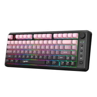 HXSJ L400 Three Mode Wireless Gaming Keyboard 81 Keys Ergonomic RGB Backlight Membrane 2000mAh Battery Gradient Keycaps