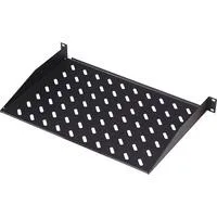 Fachboden zum Festeinbau in 483 mm (19")-Schränke schwarz, 1 Höheneinheit