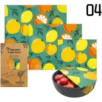 feinlux Bienenwachstücher Bienenwachs-Wraps, set, Verpackung von Käse, Früchten, Gemüse und Brot, Langlebig, nachhaltig, wiederverwendbar