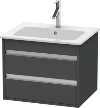 Duravit Ketho Waschtischunterbau wandhängend Graphit Matt 600x475x480 mm - KT642804949 KT642804949