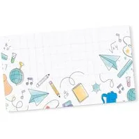 itenga Etiketten itenga 25x Namensetiketten Doodles bunt Schulanfang