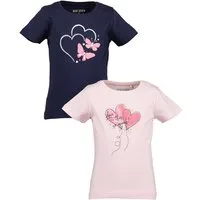 Blue Seven T-Shirt Blue Seven 2er Pack Mädchen T-Shirts mit Herzen