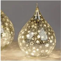 formano Tischleuchte Sterne, LED, Mit Timerfunktion, Silber, Sterne, H: 21cm