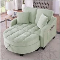 Celya Sofa Multifunktionales Sofa, 2-in-1 Sofa-Bett, mit Aufbewahrungs-Hocker, atmungsaktiver hautfreundlicher Stoff, für kleine Wohnzimmer, Studienzimmer, Schlafzimmer