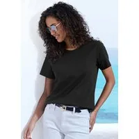 Beachtime by Lascana T-Shirt mit modischem Schlitz am Saum aus luftiger Baumwoll-Qualität