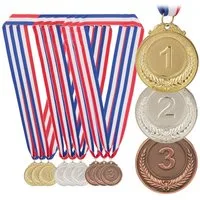 relaxdays Dekoobjekt 12er Set Medaille für Kinder