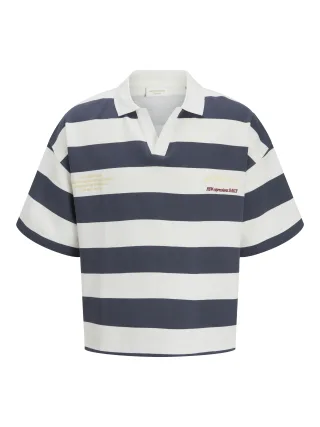 JACK&JONES - JORSAVONA SWEAT SS POLO Odyssey Gray - Gr. - XL