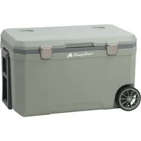CampFeuer Kühlbox Kühlbox lightgreen 70 Liter mit Rädern, Rollkühlbox, Box, 70 Liter Fassungsvermögen