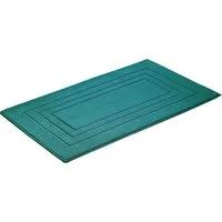 Vossen Badematte Feeling, Höhe 10 mm, beidseitig nutzbar, fußbodenheizungsgeeignet, Baumwolle, quadratisch, Badteppich, Uni-Farben, mit Bordüre, Hoch-Tief Effekt, reine Baumwolle