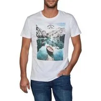 riverso T-Shirt Herren Fotoprintshirt RIVLukas Regular Fit (1-tlg) Kurzarm Tee Shirt mit Rundhalsausschnitt aus 100% Baumwolle