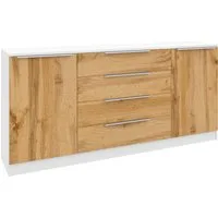 borchardt Möbel Kommode Oliva, Kommode mit Metallgriffen, Breite 166 cm, mit 4 Schubkästen