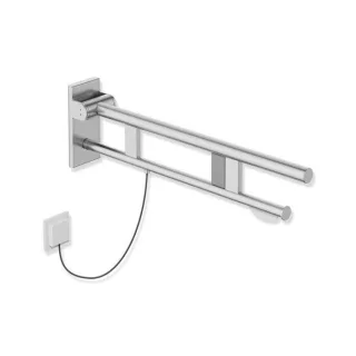 Hewi System 900 Stützklappgriff 900.50.138XA Ausladung 700 mm, Edelstahl matt geschliffen, rechts