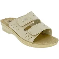 emeco Damen Pantoletten Schlappen Latschen mit Soft Fußbett Sandalette 3 Far Sandale