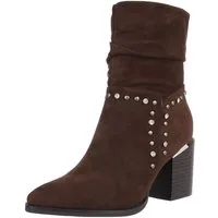 Ital-Design Damen Elegant High-Heel-Stiefelette (88577529) Blockabsatz Stiefeletten in Braun