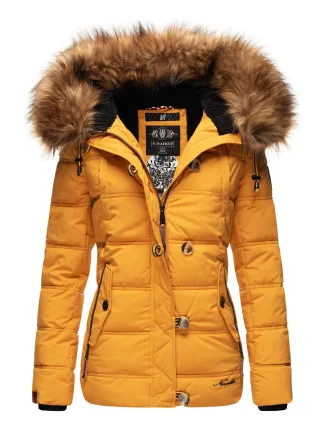Navahoo Damen Winterjacke Zoja – Warm, Stylisch & Mit Abnehmbarem Kunstfellkragen