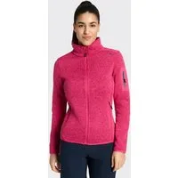 CMP Strickfleecejacke KNITTED MELANGE FLEECE WOMAN JACKET mit Reißverschlusstaschen, schnell trocknend, atmungsaktiv
