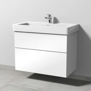 Sanipa 3way Waschtischunterbau zu Laufen Pro S Waschtisch mit 2 Auszügen, Weiß-Glanz SF76978
