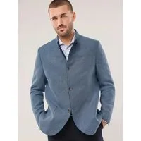 Walbusch Janker Herren Reiseleinen-Janker Comfort fit Stehkragen, modern, knitterarm