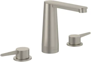 Villeroy & Boch Dreiloch-Waschtischarmatur Conum 440x144x165mm o Ablaufgarnitur Brushed Nickel Matt TVW12700100164