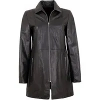 Maddox Lederjacke Uliane MADDOX - Damen Ledermantel Longjacke Lammnappa schwarz
