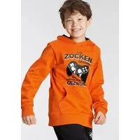 KIDSWORLD Kapuzensweatshirt FÜR ZOCKER Langarm, mit Rippbündchen, bedruckt