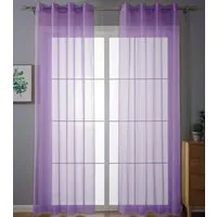Gardinenbox Gardine (2 St), Ösen, transparent, Voile