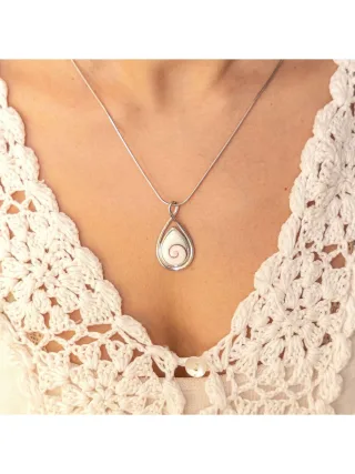 Zeeme Pearls Halskette Silber 925 rhodiniert 42+5cm lang mit weißer Muschel