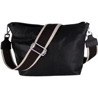 MIRROSI Umhängetasche Damen Crossbody Bag, Echtleder Made In Italy (Schultertasche für jeden Anlass (1 Tasche & 2 Gurte), BOHO Style), 30x20x13cm, gemusterten& verstellbaren Schulterriemen