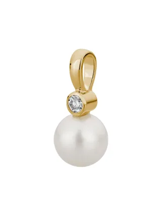 Lyomi Anhänger 585/- Gelbgold Perle 1 synth. Diam. 0,07ct.
