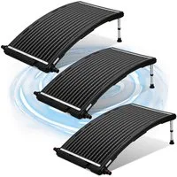 Clanmacy Pool-Wärmepumpe Solar Poolheizung, gebogene Solar-Heizung 15L, Ø38 mm, Poolzubehör 3X (3 tlg)