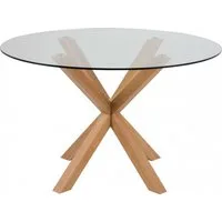 ACTONA GROUP Esstisch Heaven, runde Tischplatte aus Keramik o. Glas & belastbar bis 100 kg (Esstisch, OTTOs Choice), Gehärtetem Klarglas, Robustes Gestell, Platz für Familie & Freunde
