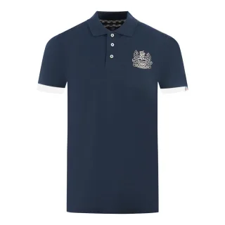 Aquascutum Branded Kragen Marineblau Poloshirt