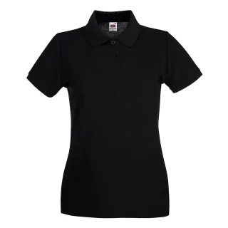 Fruit of the Loom - "Premium" Poloshirt für Damen (Schwarz)