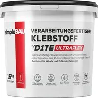 simpleBAU Dichtstoff Klebstoff D1TE ULTRAFLEX 15kg – Gebrauchsfertiger Fliesenkleber