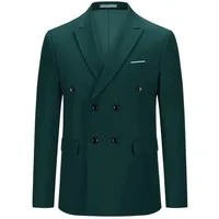 Allthemen Anzugsakko zweireihiger Herrensakko Slim Fit eleganter Hochzeitsblazer