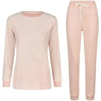 By Louise Schlafanzug by Louise Damen Frottee Pyjama Schlafanzug Nachtwäsche lang Rosa