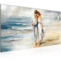 Runa Art Wandbild Liebespaar Abstrakt Bild Wohnzimmer Schlafzimmer Deko 100x40 cm