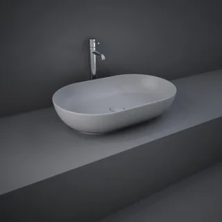 RAK Feeling Aufsatz-Waschbecken FEECT5500503A oval, 55x35cm, grau matt