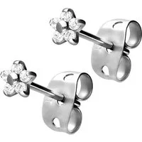 FILANGO Paar Ohrstecker Titan Ohrstecker KRISTALLBLUME (Ohrstecker, 1-tlg)