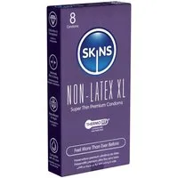 Skins XXL-Kondome Non-Latex XL Packung, 8 St., extra große Kondome, hypoallergenes und latexfreies Material
