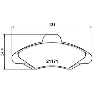 Hella Bremsbel?ge vorne Ford Escort Orion