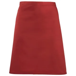 Premier Ladies/Womens Mid-Length Apron (2er-Pack) (Rot)