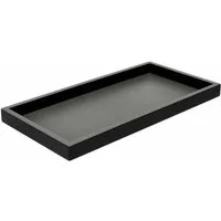 Giftcompany Dekotablett Neo, rechteckig, Dunkelgrau / Schwarz, 30 x 15 cm